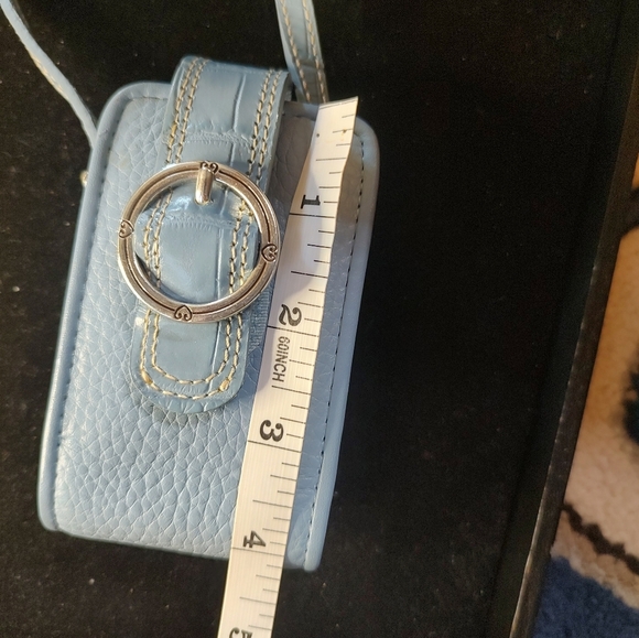 Brighton Cell Phone Case Light Blue  Leather Purse Long Strap Crossbody … - Picture 10 of 12